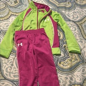 Under Armour Green and Pink Tracksuit